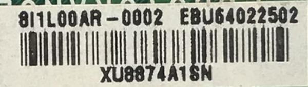 MAIN PARA TV LG / NUMERO DE PARTE EBU64022502 / EAX67305204 / 8I1L00AR-0002 / XU8874A1SN / MODELO 32LV560H - Imagen 2
